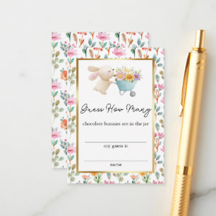 Cartão De Informações Bonitinho De Flores Selvagens Bonitas Adivinha Qua