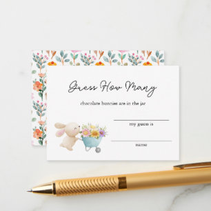 Cartão De Informações Bonitinho De Flores Selvagens Bonitas Adivinha Qua