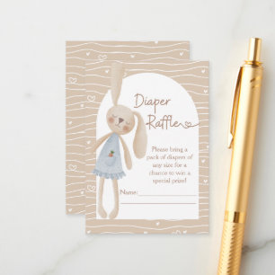 Cartão De Informações Bonito Boho Oh Bela Coelhinha Coração Fralda Raffl