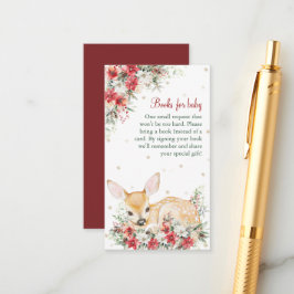 Cartão De Informações Bonito Natal Oh Chá de fraldas de Veado Livros par