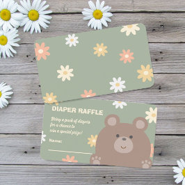 Cartão De Informações Bonito podemos esperar Chá de fraldas Fralda Raffl