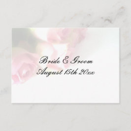 Cartão De Informações Bonito rosa rosa rosa flor fundo casamento