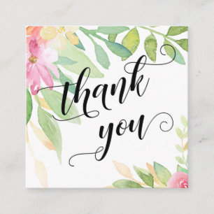 Cartão De Informações Bonito Script Tipografia Pink Floral Weding Favori