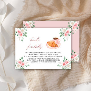 Cartão De Informações Bonjour Bebe French Café Pink Floral Book Request