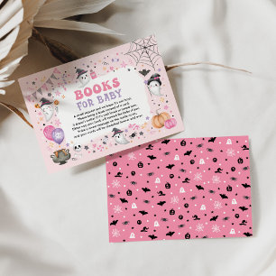 Cartão De Informações Boo Rosa Fantasma Livros para Garota Bebê