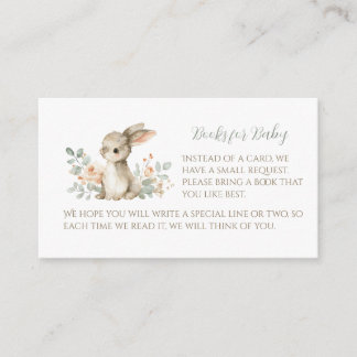 Cartão De Informações Book for Baby Card Bunny Themed Baby Shower