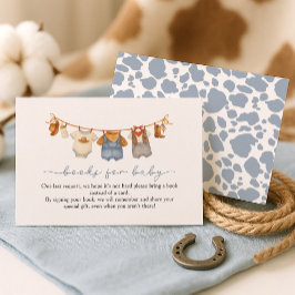 Cartão De Informações Books for Baby Little Cowboy Baby Shower