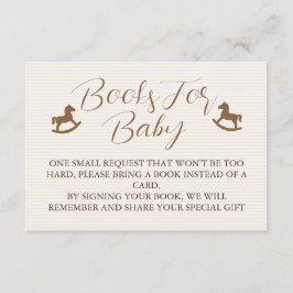 Cartão De Informações Books For Baby Shower Striped 
