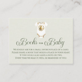 Cartão De Informações Books for Baby Winter Greenery Baby Shower