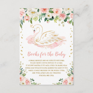 Cartão De Informações Books para Bebê, Princesa Floral Rosa Esbranquiçad