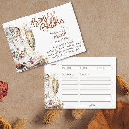 Cartão De Informações Boot e solicitação de recebimento do Chá de panela