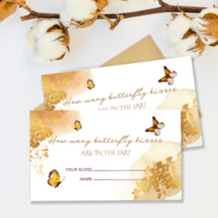 Cartão De Informações Borboleta Admite Quantos Beijos De Borboleta
