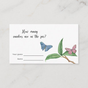 Cartão De Informações Borboleta Beija Quantos doces