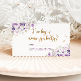 Cartão De Informações Borboleta de ouro roxa com tamanho de barriga de m