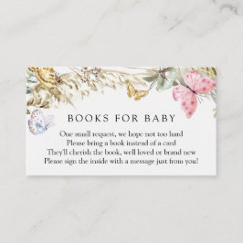 Cartão De Informações Borboleta no Caminho Livros para Recém-Enclosure