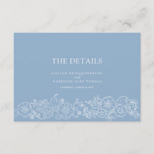 Cartão De Informações Borboletas azul-poeirentas borboletas detalhes do 