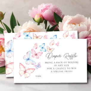 Cartão De Informações Borboletas Whimsso Fralda Raffle