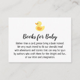 Cartão De Informações Borracha Pato Simples Pedido de Livro Inserir Cart