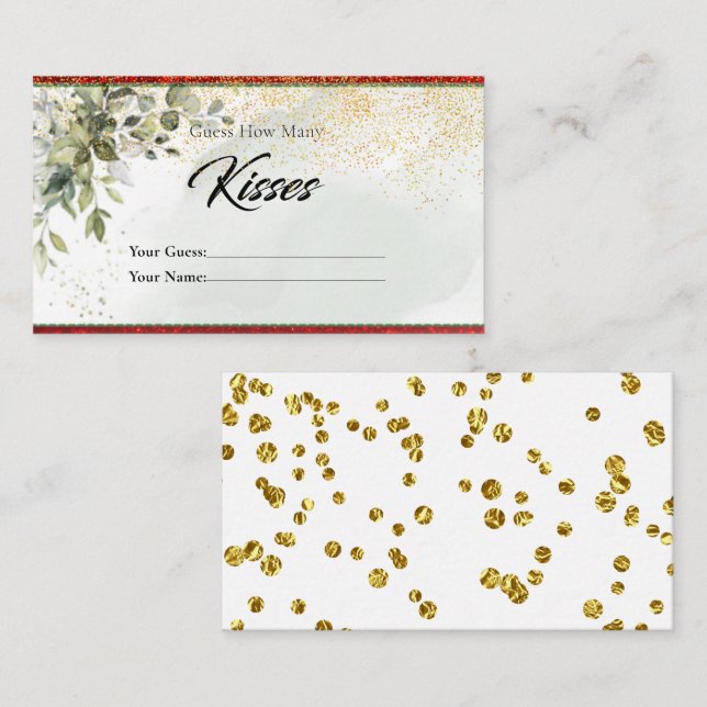 Cartão De Informações Botânica Esparsa Quantos Beijos Enclosure (Frente/Verso)