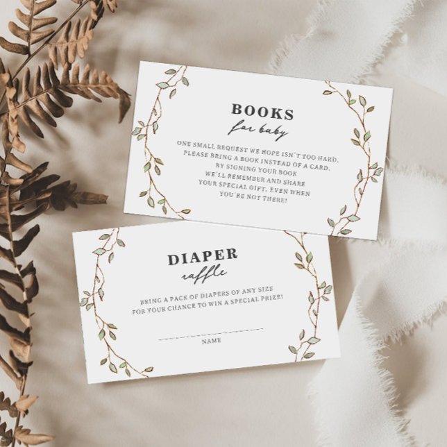 Cartão De Informações Botanical Leaves Book Request Enclosure Card (Criador carregado)