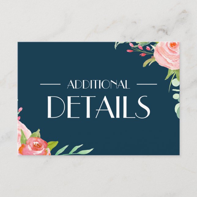 Cartão De Informações Botânicos em chamas | Gabinete de Detalhes de Casa (Frente)