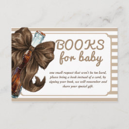 Cartão De Informações Bottle Bow Baby Shower Book Request