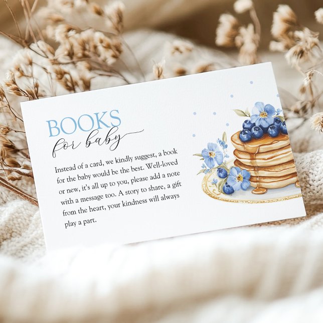 Cartão De Informações Boy Blueberry Pancake Baby BrunChá de fraldas (Criador carregado)