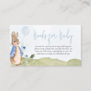 Cartão De Informações Boy Peter Rabbit Livros de Chá de fraldas para Beb