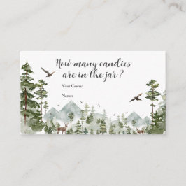 Cartão De Informações Boy Pine Tree Mountain Quantas Canaviais