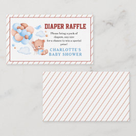 Cartão De Informações Boy Teddy Bear “We Can Bearly Wait” Baby Shower