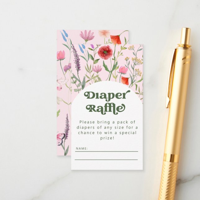 Cartão De Informações Brafé de Fralda Rosa-de-flor-natural (Frente/Verso In Situ)