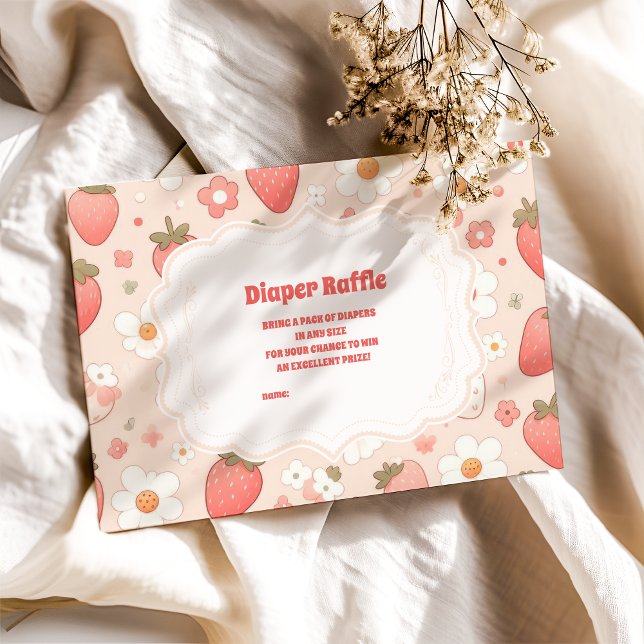 Cartão De Informações Branca Branca de Berry, Doce-Rosa, Raffle (Criador carregado)