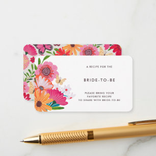 Cartão De Informações Brida De Flor Selvagem Colorida Compartilha Uma Re