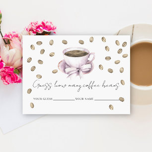 Cartão De Informações Bridal Love está criando Quantos grãos de café