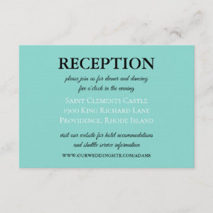 Cartão De Informações Bride Co Wedding Suite Recepção Tradicional Branca