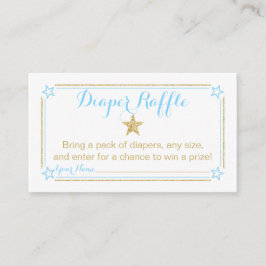 Cartão De Informações Brinque de Fralda de Chá de fraldas de Star Boy