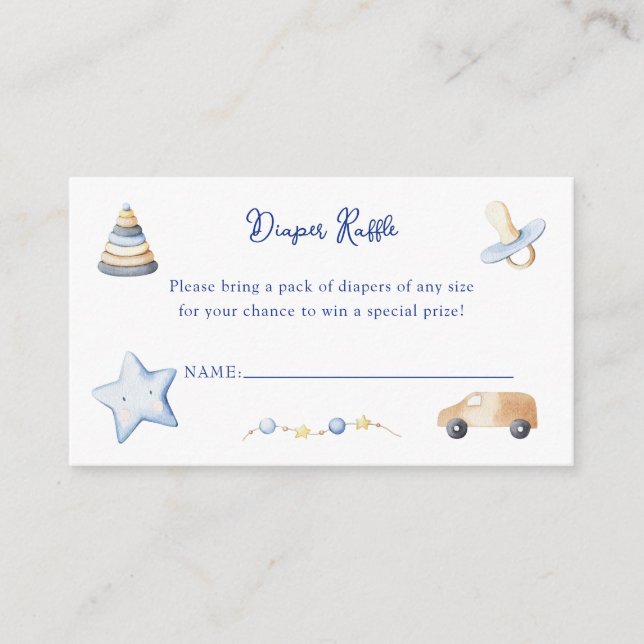 Cartão De Informações Brinquedo de Menino Aventureiro Chaveirinho de Chá (Frente)