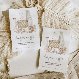 Cartão De Informações Brinquedos com Tone na Terra Mudada Fralda Raffle