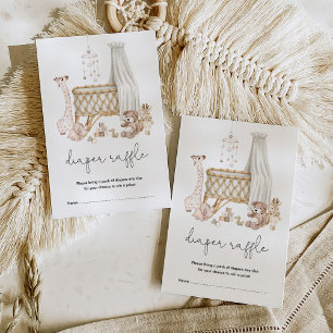 Cartão De Informações Brinquedos com Tone na Terra Mudada Fralda Raffle