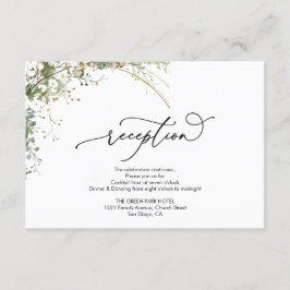 Cartão De Informações Budget green Florals Bridgerton Bridal Shower