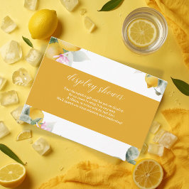Cartão De Informações Budget Main Squeeze Lemon Wreath Bridal Shower Enc