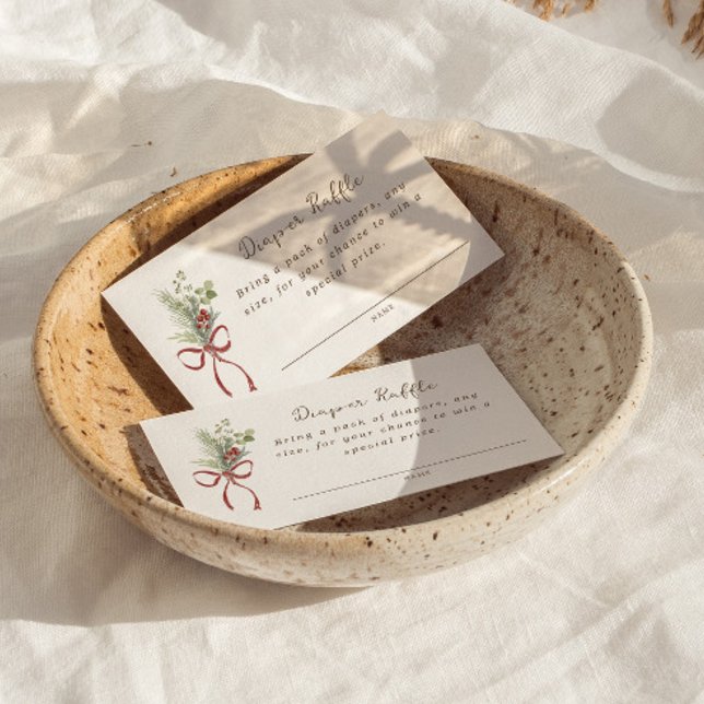 Cartão De Informações Buquê de Arco Vermelho Chá de Bebê Rifas de Fralda (Criador carregado)