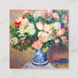 Cartão De Informações Buquê de crisântemos e um ventilador japonês