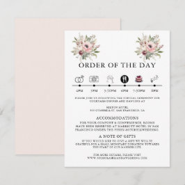 Cartão De Informações buquê floral em aquarela rústica