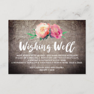 Cartão De Informações Buquê Rustic Flower Casando Desejando Bem