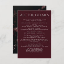 Burgundy Moody Floral