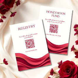 Cartão De Informações Burgundy Registry & Honeymoon Fund
