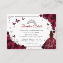 Burgundy Silver Quincenarea Reception Details