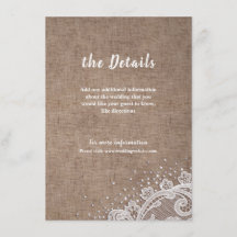 Burlap Lace prata glitter rustic Detalhes do casam