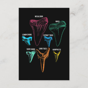 Cartão De Informações Caça aos dentes de tubarão - Presentes de tubar
